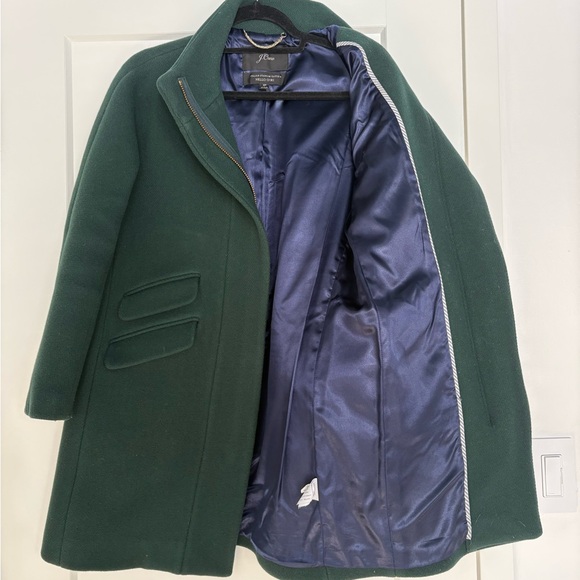 J.Crew Stadium cloth dark green women’s coat - Picture 5 of 8